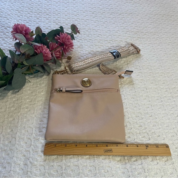 Elegant Soft Pink Crossbody Bag~ Purse is Tommy Hilfiger ~Straps Replaced - Picture 4 of 10